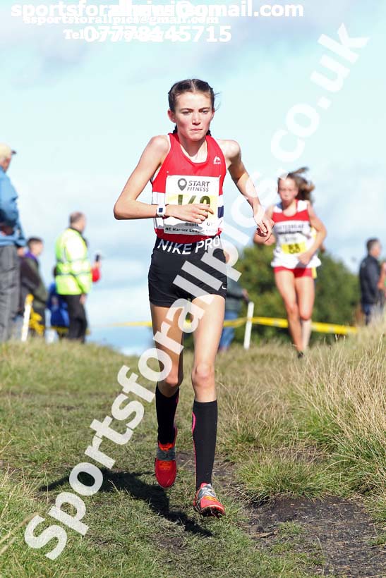 Girls under-15s 2019 Start Fitness Harrier league, Wrekenton, Gateshead. Photo: David T. Hewitson/Sports for All Pics